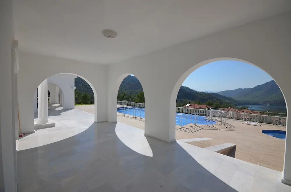 Shaded terrace